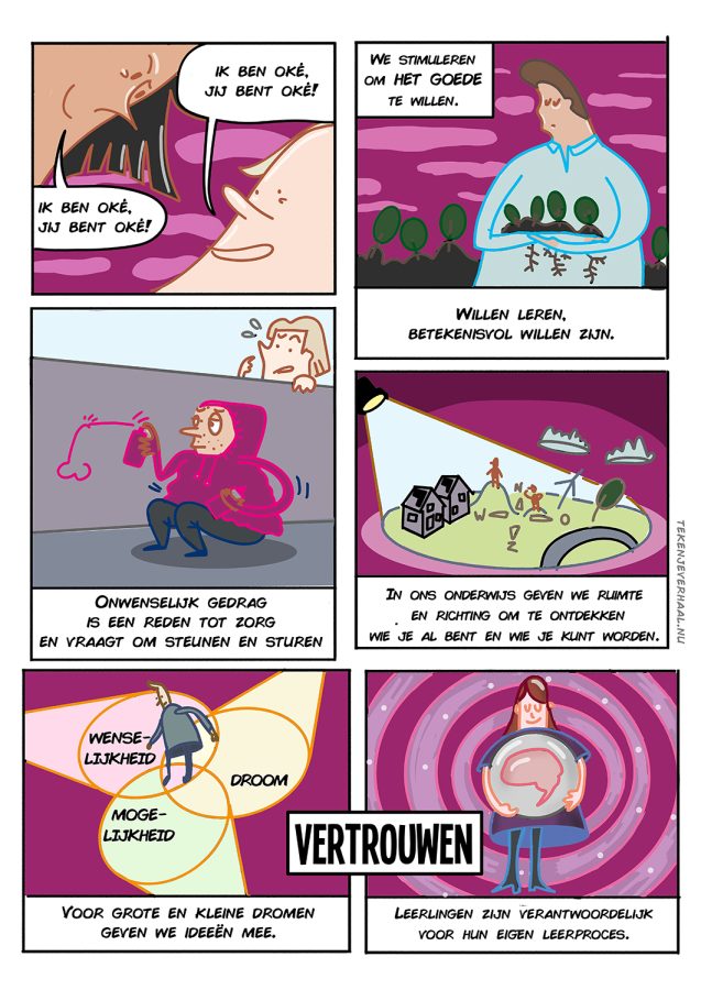 Vertrouwen strip web teken je verhaal
