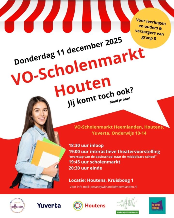 VO-Scholenmarkt in Houten College de Heemlanden en Houtens